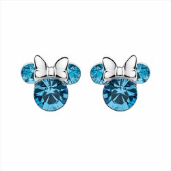 Orecchini Disney Argento AG0020P Minnie Pietre Turchesi