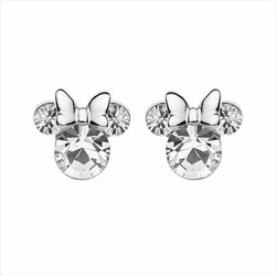 Disney Silber Ohrringe AG0021P Minnie Weiße Steine