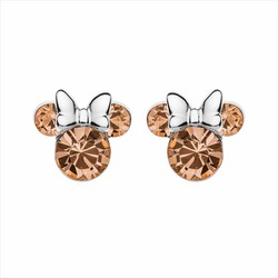 Pendientes Disney Plata AG0023P Minnie Piedras Naranja