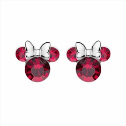 Disney Silber Ohrringe AG0024P Minnie Rote Steine