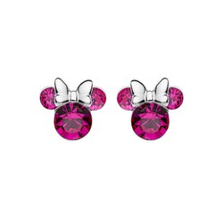 Pendientes Disney Plata AG0027P Minnie Piedras Fucsia