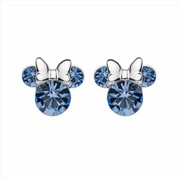 Pendientes Disney Plata AG0029P Minnie Piedras Azules