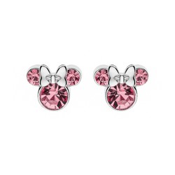 Pendientes Disney Plata AG0032P Minnie Piedras Rosa