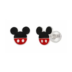 Orecchini Disney Argento AG0049P Topolino Smalto