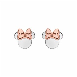 Pendientes Disney Plata Bicolor Rosa AG0007P Minnie