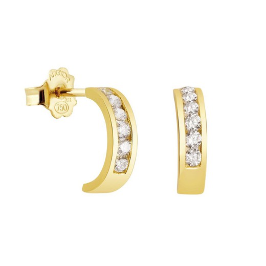 Pendientes Oro 18kts Argyor MRM 2,00mm (18)75A0012 12 Diamantes