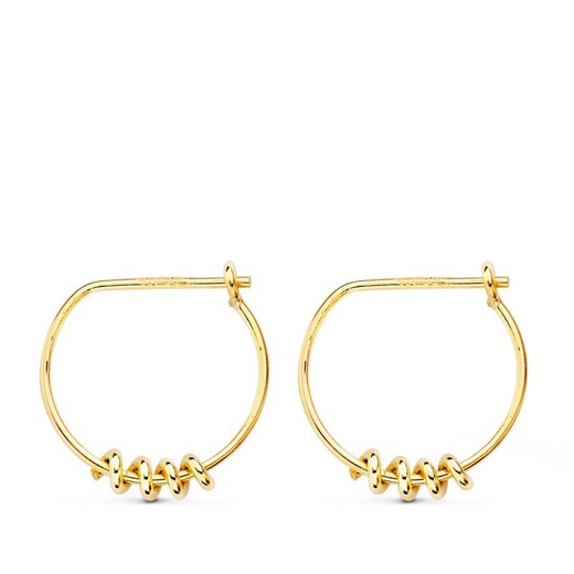18kt Gold Earrings 13mm Hoops Spring 21209