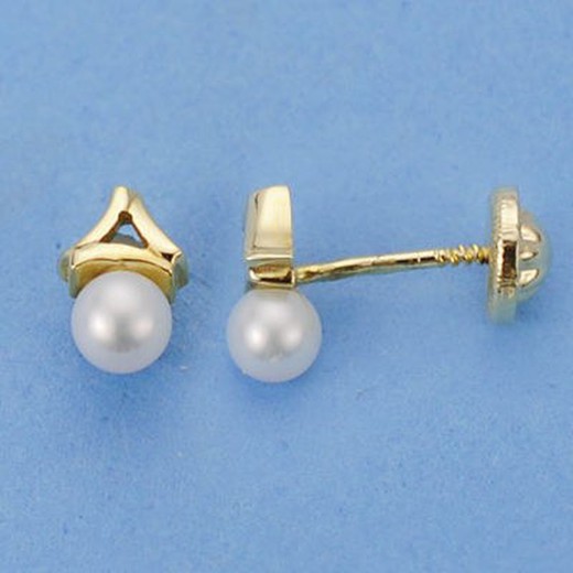 18kt Gold Bebe Pearl Earrings 319-9971