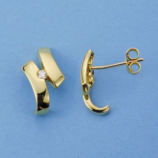 Türkise Ohrringe aus 18-karätigem Gold mit Omega-Verschluss 11709