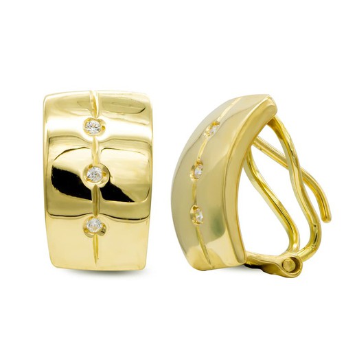 18kt Gold Earrings Zirconia 7429-1