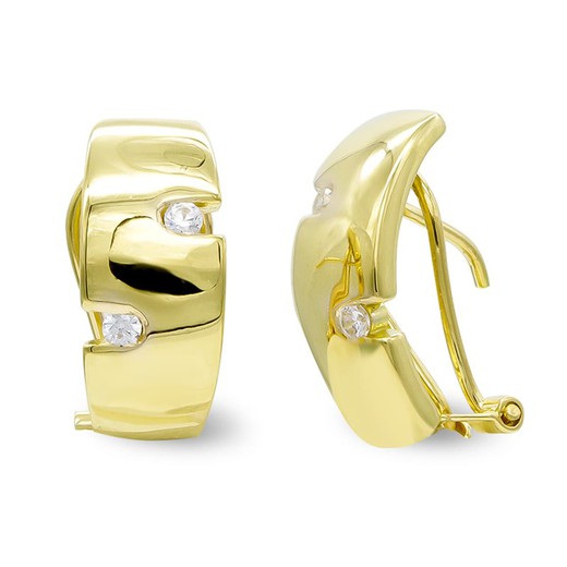 18kt Gold Earrings Zirconia 7501-1