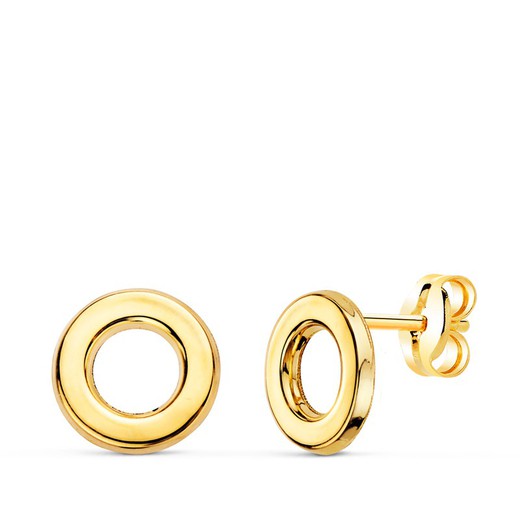 Ohrringe aus 18-karätigem Gold, 9 mm Kreisdruckverschluss 21316