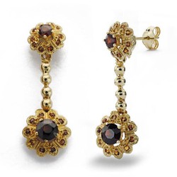 Boucles D'oreilles Longues En Or 18 Carats 2 Pièces 30X10mm 10963