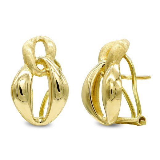 Matte 18kt Gold Earrings 20400-1