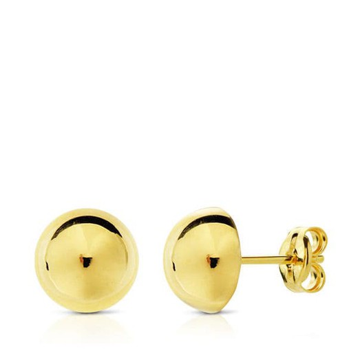 Halbkugel-Ohrringe aus 18-karätigem Gold, 8 mm, 10007