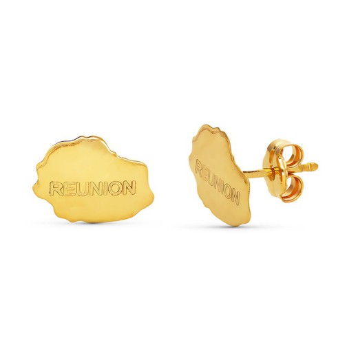 18 καρατίων χρυσά σκουλαρίκια Murano Cube 26X10mm Κλείσιμο με γάντζο 15347