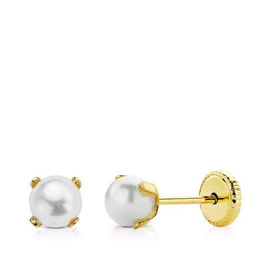 Boucles d'oreilles en or 18 carats et perles 8696-P