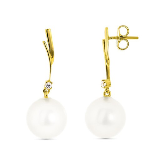18kt Gold Earrings 15537 Pearl