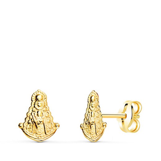 Ohrringe aus 18-karätigem Gold, Virgin Rocio, 7,5 x 6 mm, Druckverschluss, 21273