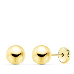 Pendientes Oro 9kts 6mm 9K0003 Bolas