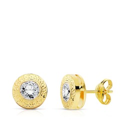 Pendientes Oro 9kts 7mm 9K18948 Circonitas