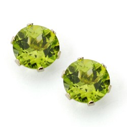 Pendientes Oro 9kts 7mm 9K21165 Olivina Natural 2,88 QTS