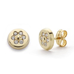 Pendientes Oro 9kts 8mm 9K18354 Circonitas