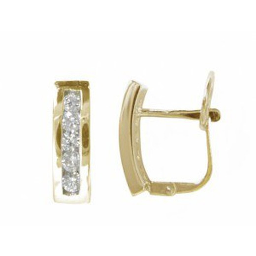 Pendientes Oro Amarillo 18kts Diamantes Brillantes 0.46 cts 028885