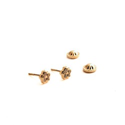 Gold Baby Star Zirconia Earrings 18-1912