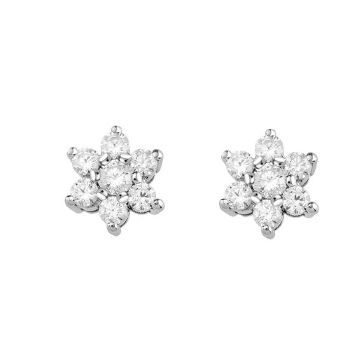 Pendientes Oro Blanco 18kts Argyor MRM 2,00mm (18)75B0011-2,00mm 14 Diamantes