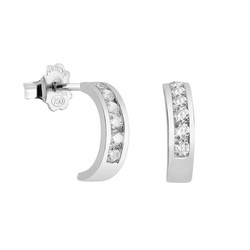 Pendientes Oro Blanco 18kts Argyor MRM 2,00mm (18)75B0012 12 Diamantes