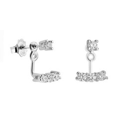 Pendientes Oro Blanco 18kts Argyor MRM 2,50mm (18)75B0114 Garras Diamantes