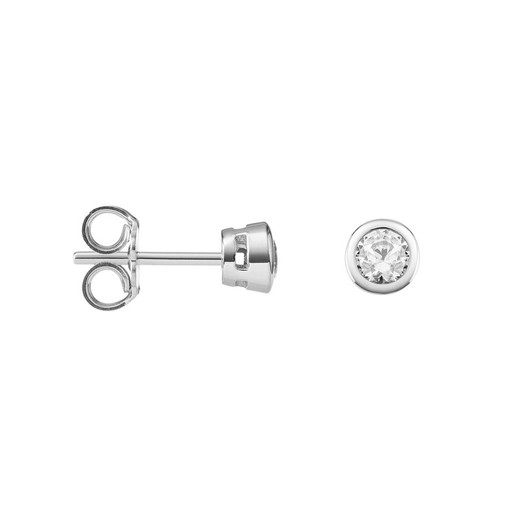 Pendientes Oro Blanco 18kts Argyor MRM 3,40mm (18)75B0100-3,40mm Diamantes