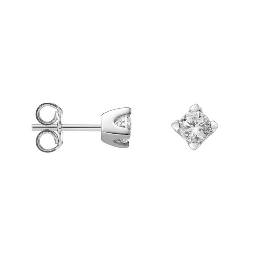 Pendientes Oro Blanco 18kts Argyor MRM 3,40mm (18)75B0103-3,40mm Diamantes