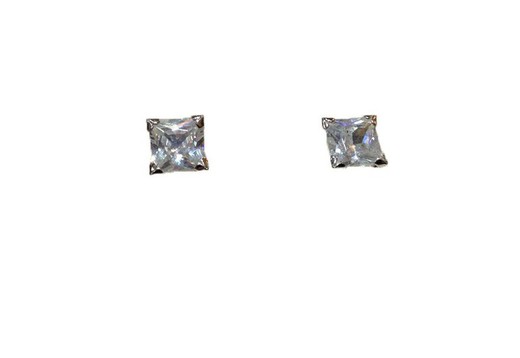 18k White Gold Zirconia Earrings 0207-01