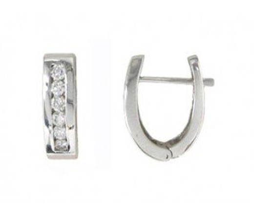 18k White Gold Earrings Brilliant Diamonds 0.54 cts 023430