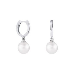 Pendientes Oro Blanco 18kts Esfera Argyor MRM 8mm (18)79B0300ND1 Topacios Perlas