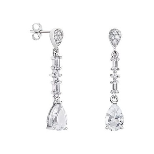 Pendientes Oro Blanco 18kts Lágrima Argyor MRM 9x6mm (18)79B0206DA1 Topacios Blanco Diamantes