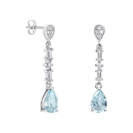 Pendientes Oro Blanco 18kts Lágrima Argyor MRM 9x6mm (18)79B0206DA2 Topacios Azul Diamantes