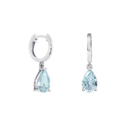 Pendientes Oro Blanco 18kts Lágrima Argyor MRM 9x6mm (18)79B0300NA2 Topacios Azul