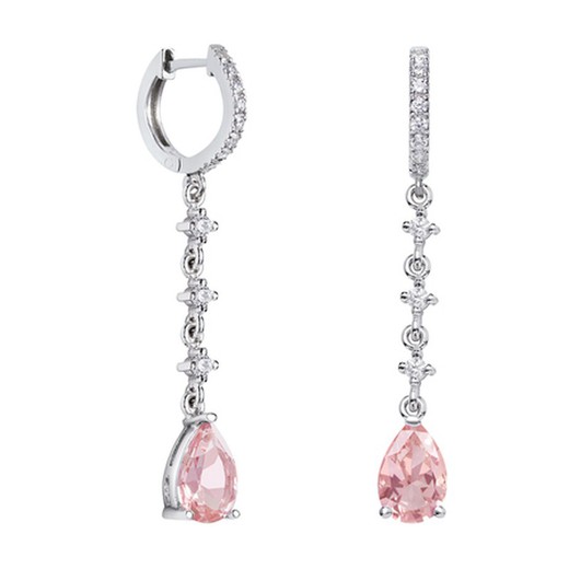 Pendientes Oro Blanco 18kts Lágrima Argyor MRM 9x6mm (18)79B0403DA3 Topacios Rosa