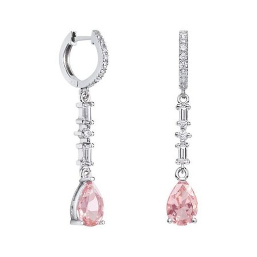 Pendientes Oro Blanco 18kts Lágrima Argyor MRM 9x6mm (18)79B0406DA3 Topacios Rosa Diamantes