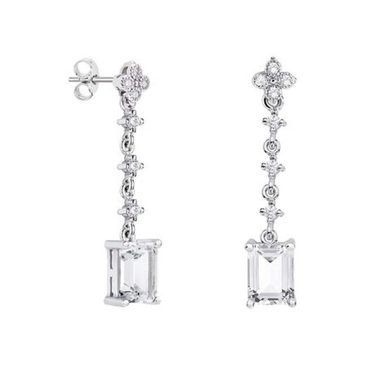 Pendientes Oro Blanco 18kts Rectangular Argyor MRM 8x6mm (18)79B0103DB1 Topacios Blanco Diamantes