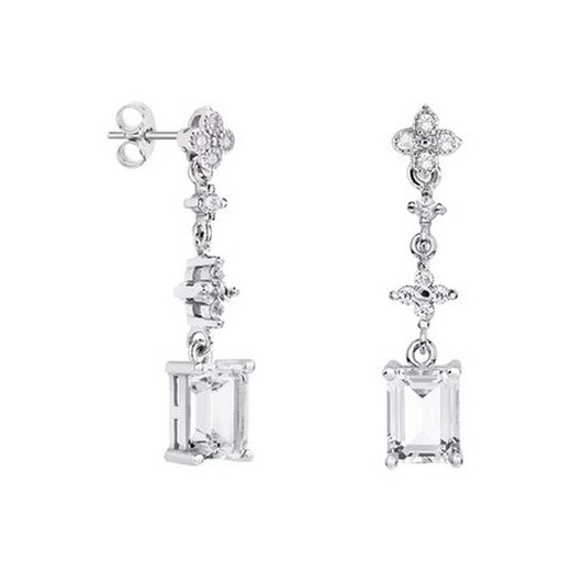 Pendientes Oro Blanco 18kts Rectangulo Argyor MRM 8x6mm (18)79B0104DB1 Diamantes Blanco