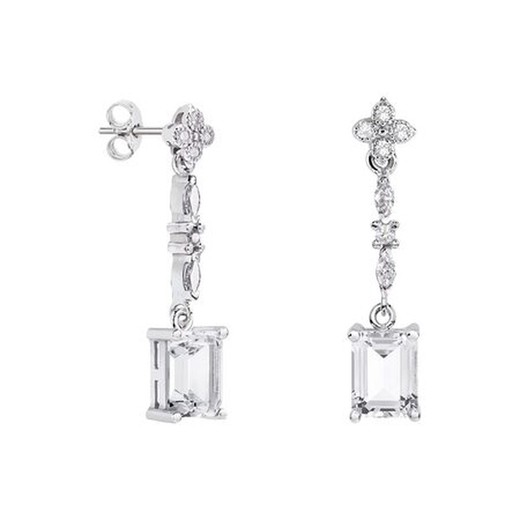 Pendientes Oro Blanco 18kts Rectangulo Argyor MRM 8x6mm (18)79B0105DB1 Topacios Blanco Diamantes