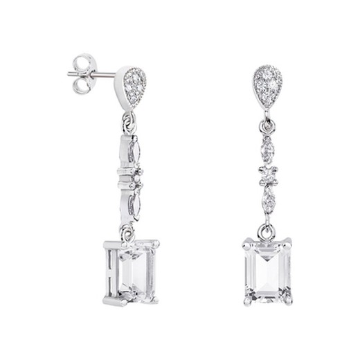 Pendientes Oro Blanco 18kts Rectangulo Argyor MRM 8x6mm (18)79B0205DB1 Topacios Blanco Diamantes