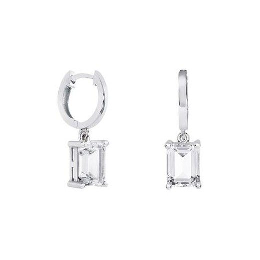 Pendientes Oro Blanco 18kts Rectangulo Argyor MRM 8x6mm (18)79B0300NB1 Topacios Blanco