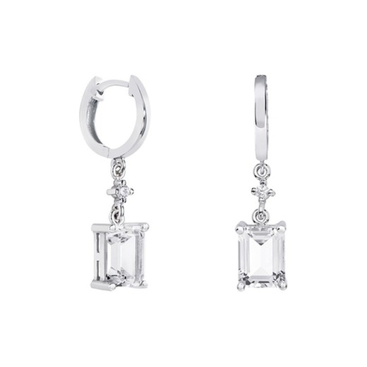 Pendientes Oro Blanco 18kts Rectangulo Argyor MRM 8x6mm (18)79B0301DB1 Topacios Blanco Diamantes