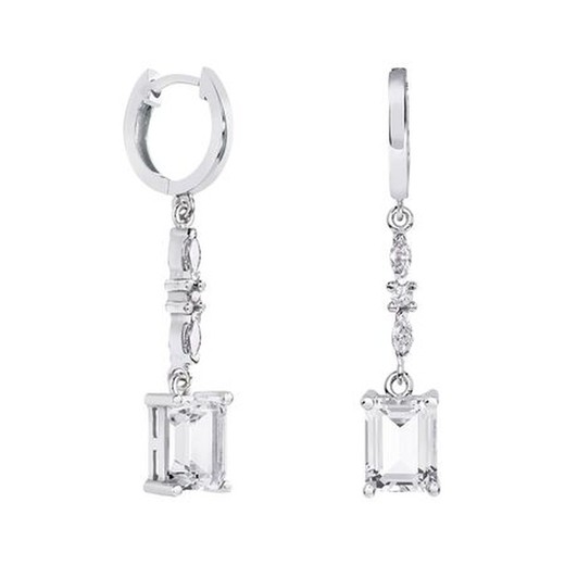 Pendientes Oro Blanco 18kts Rectangulo Argyor MRM 8x6mm (18)79B0305DB1 Topacios Blanco Diamantes