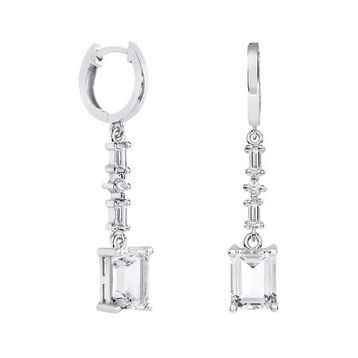 Pendientes Oro Blanco 18kts Rectangulo Argyor MRM 8x6mm (18)79B0306DB1 Topacios Blanco Diamantes